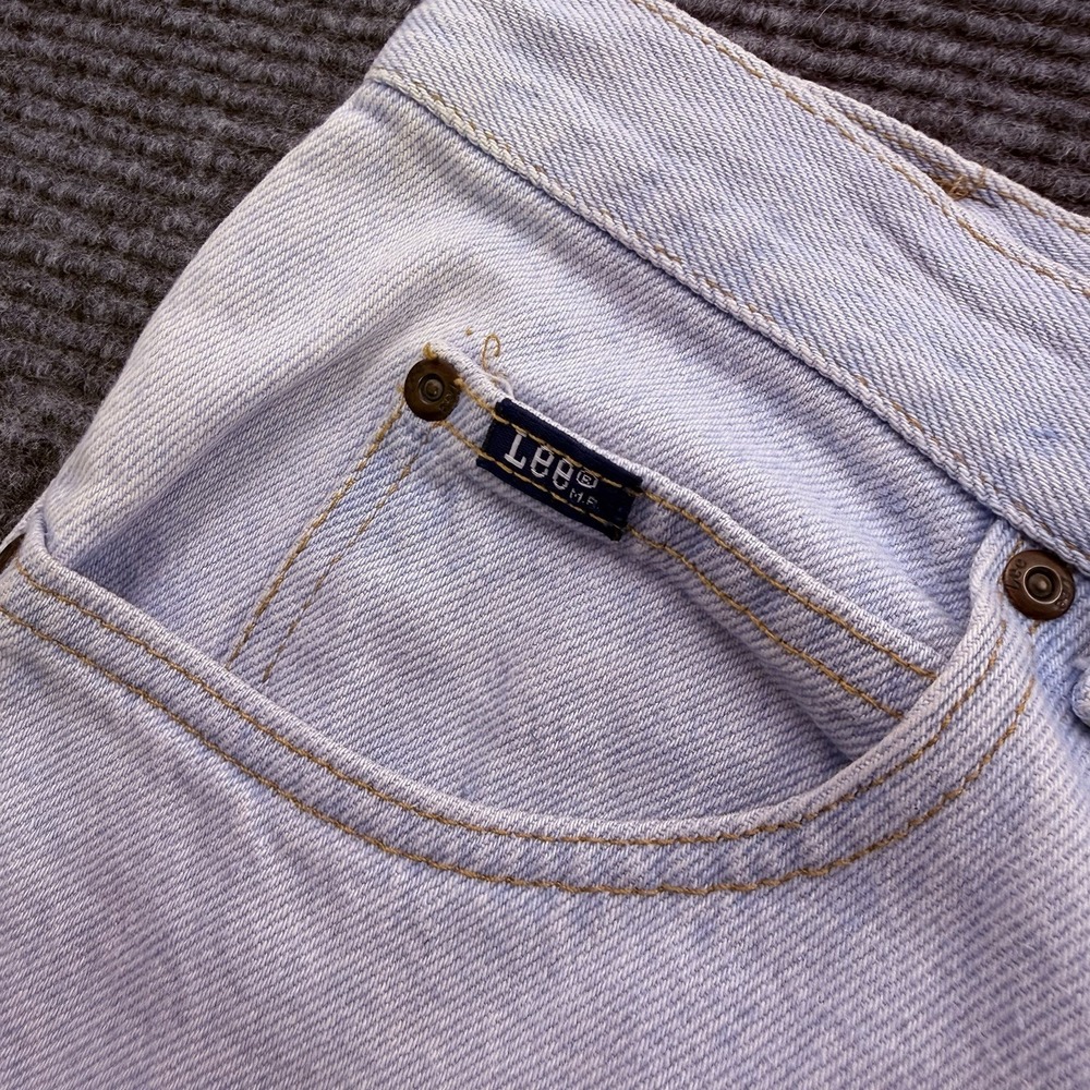 Vintage 90's M.R. LEE Jeans Men's Size‎ 36x30 Blue Washed Denim Straight Leg USA - Picture 3 of 7